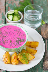 Cold beetroot soup