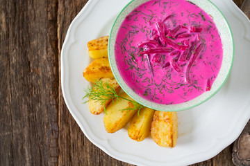 Cold beetroot soup
