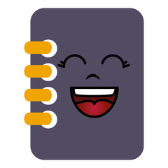 notebook school kawaii character vector illustration design