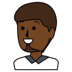 black young man avatar character vector illustration design