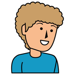 young man avatar character vector illustration design