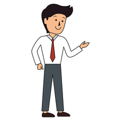 elegant businessman avatar character vector illustration design