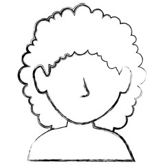 beautiful woman shirtless avatar character vector illustration design