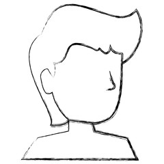 young man shirtless avatar character vector illustration design