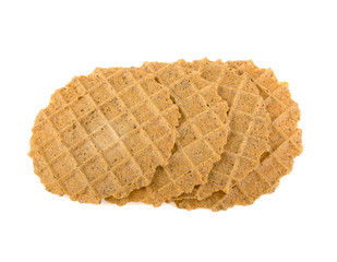Dietary waffles on a white background