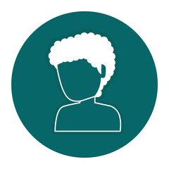 young man shirtless avatar character vector illustration design