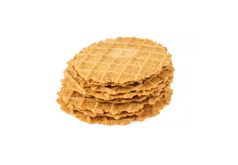 Dietary waffles on a white background
