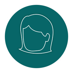 beautiful woman head avatar character vector illustration design