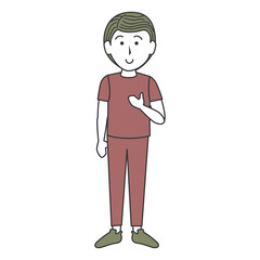 young man avatar character vector illustration design