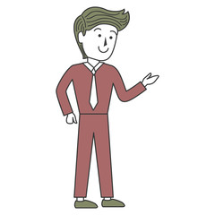 elegant businessman avatar character vector illustration design