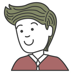 Obraz premium young man avatar character vector illustration design