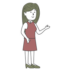 beautiful woman avatar character vector illustration design