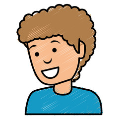 young man avatar character vector illustration design