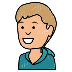 Obraz premium young man avatar character vector illustration design