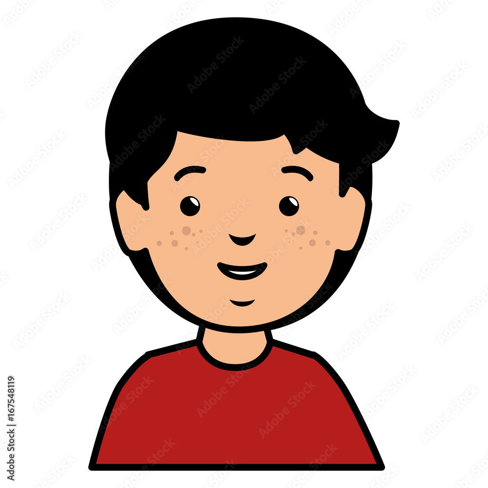 Wall mural young man avatar character vector illustration design