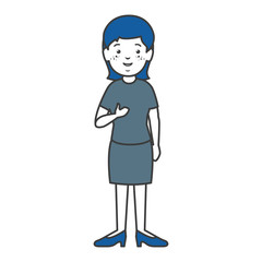 beautiful woman avatar character vector illustration design