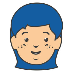beautiful woman head avatar character vector illustration design