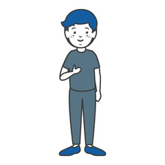 young man avatar character vector illustration design