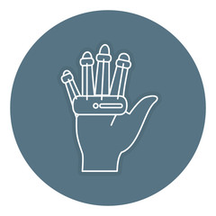 virtual reality glove technology vector illustration design