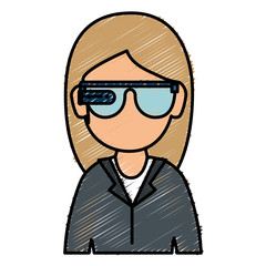 user with reality virtual glasses icon vector illustration design