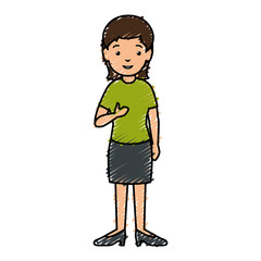 beautiful woman avatar character vector illustration design