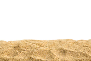 Fototapeta na wymiar Sand isolated on white background.
