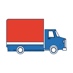 delivery truck transport cargo business vector illustration