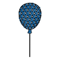 usa balloon air celebration vector illustration design