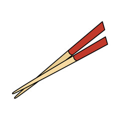 chopsticks element isolated icon vector illustration design