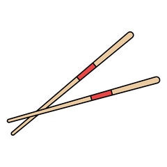 chopsticks element isolated icon vector illustration design