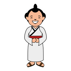 man japanese avatar character vector illustration design