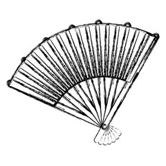japanese fan isolated icon vector illustration design