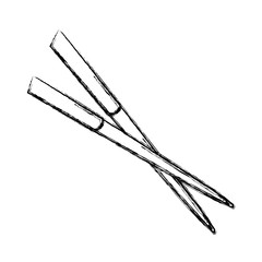 chopsticks element isolated icon vector illustration design