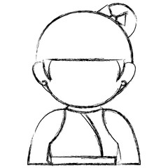 japanese woman avatar character vector illustration design