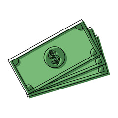 banknote bank money currency cash icon vector illustration