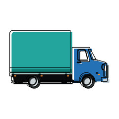 delivery truck transport cargo business vector illustration