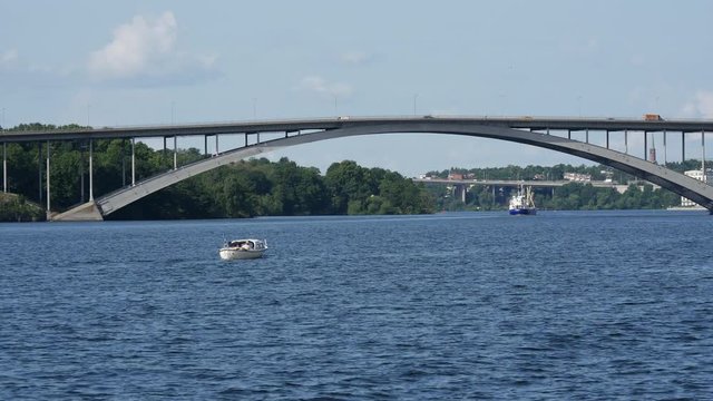 Vasterbron bridge in stockholm Sweden