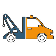Fototapeta na wymiar crane truck isolated icon vector illustration design