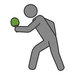 ping pong player silhouette vector illustration design