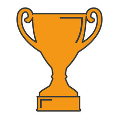 trophy cup isolated icon vector illustration design