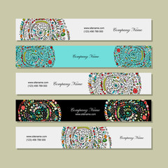 Banners design, floral background