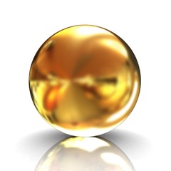 Obraz na płótnie Canvas Gold Ball. 3d rendering