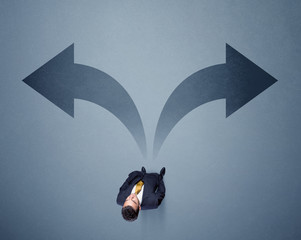 Businessman making a decision