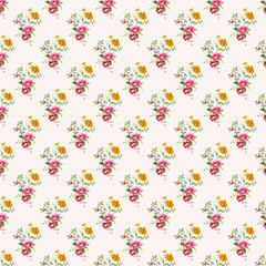Fototapeta na wymiar Classic wallpaper vintage flower pattern background .