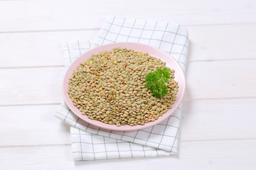dry brown lentils