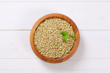 dry brown lentils