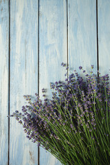 Fototapeta premium Lavender on wood