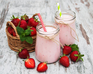 Yogurt with strawberries