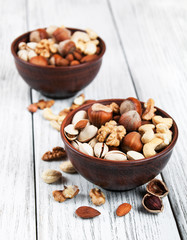 Naklejka na ściany i meble different types of nuts