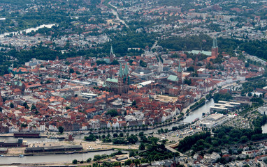 The north of Germany with Luebeck, Timmendorf, Laboe and the coastline of the Baltic Sea